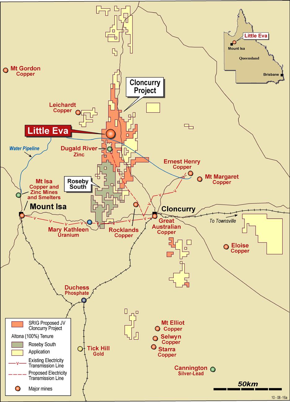 Figure 1: Map showing Project Areas and