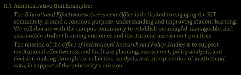 The mission of the Office of Institutional Research and Policy Studies is to support institutional effectiveness and facilitate planning, assessment, policy analysis, and decision-making through the