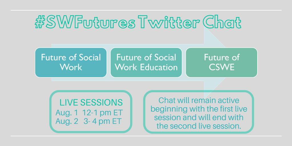 CSWE s executive leadership team and several staff members participated and facilitated the live discussion about the future of the social work profession and social work