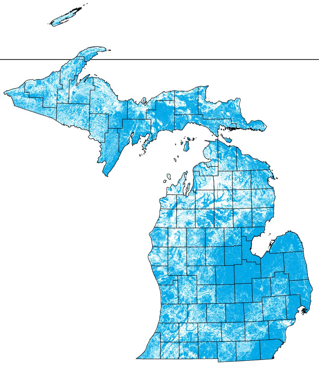 Shallow Groundwater in MI Depth to GW