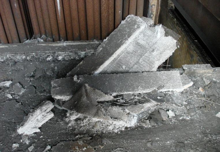 Regulated Asbestos Containing Friable asbestos- (material that can be crushed with hand