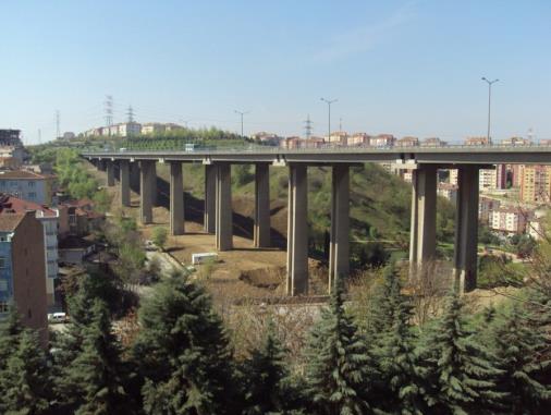 Information about the Viaduct Nurtepe Viaduct is on the connection road between the TEM Okmeydani interchange. It is 400m in length and with a total of 10 spans.