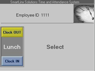 The clocking IN or OUT from break or lunch is nearly identical to the clocking IN or OUT procedure at the start or end of a shift.