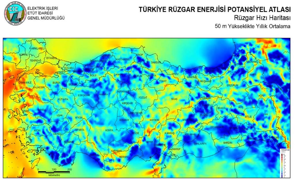 3.3.3. Turkey s Solar Energy Potential Having a high potential for solar energy due to its geographical position, Turkey's average annual total sunshine duration is calculated as 2.