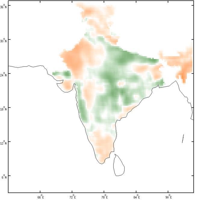 Root zone soil moisture anomaly: India JJAS JJAS JJAS