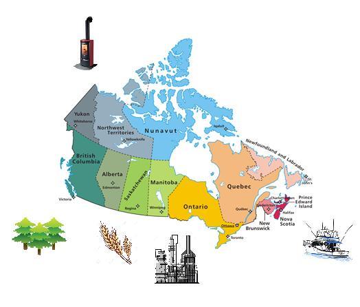 Bioeconomy opportunities vary by region across Canada Different drivers, different strategies/policies across Canada Heating in Northwest Territories and Yukon Agriculture in Manitoba and