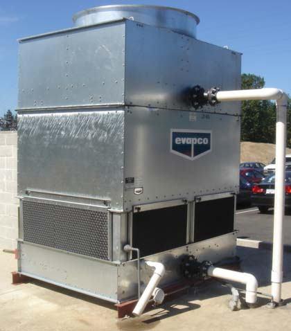 coupled with a traditional cooling tower to meet the heating/cooling load of the