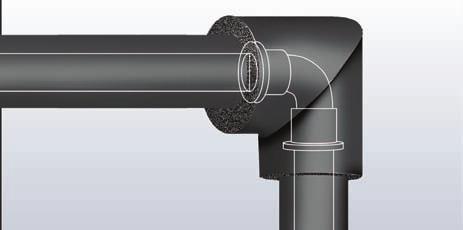 2 - Pipes & Fittings >> Using Armaflex Tubes APPLICATION MANUAL INSULATING COUPLING PIPE JOINTS Method 1: Oversized 90 bend ANGLE T-PIECE (OFF-SET) USING ARMAFLEX TUBE Method 1: Insulate up to the