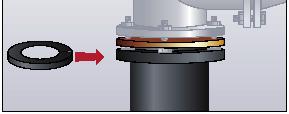 Measure the distance between the outer faces of the two Armaflex rings and the circumference of the disc by using a strip of Armaflex with the thickness to be used for the insulation. 2.