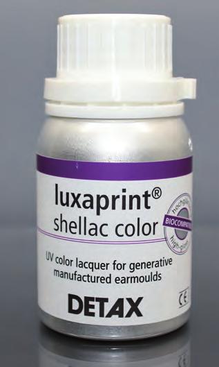 luxaprint shellac color brown black Coloured sealing: Earmould Hearing Protection (passive) violet blue green red orange med lacquer colours freely mixable long-term