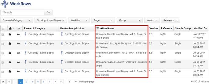 D Manually launch an analysis If your analysis did not automatically launch, you can launch it manually. 1. Click the Workflows tab (or Analyses tab). 2.