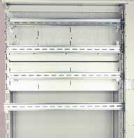 mounting/demounting of doors on site Inserts The inserts are characterized by: DIN busbars