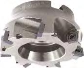 GROUP 139 INDExABLE milling CUTTERS XP-90C 4 Square 90 Shell Mills Positive 90 cutter with an exact angle of 90, square insert allowing depth passes and high feed per teeth.