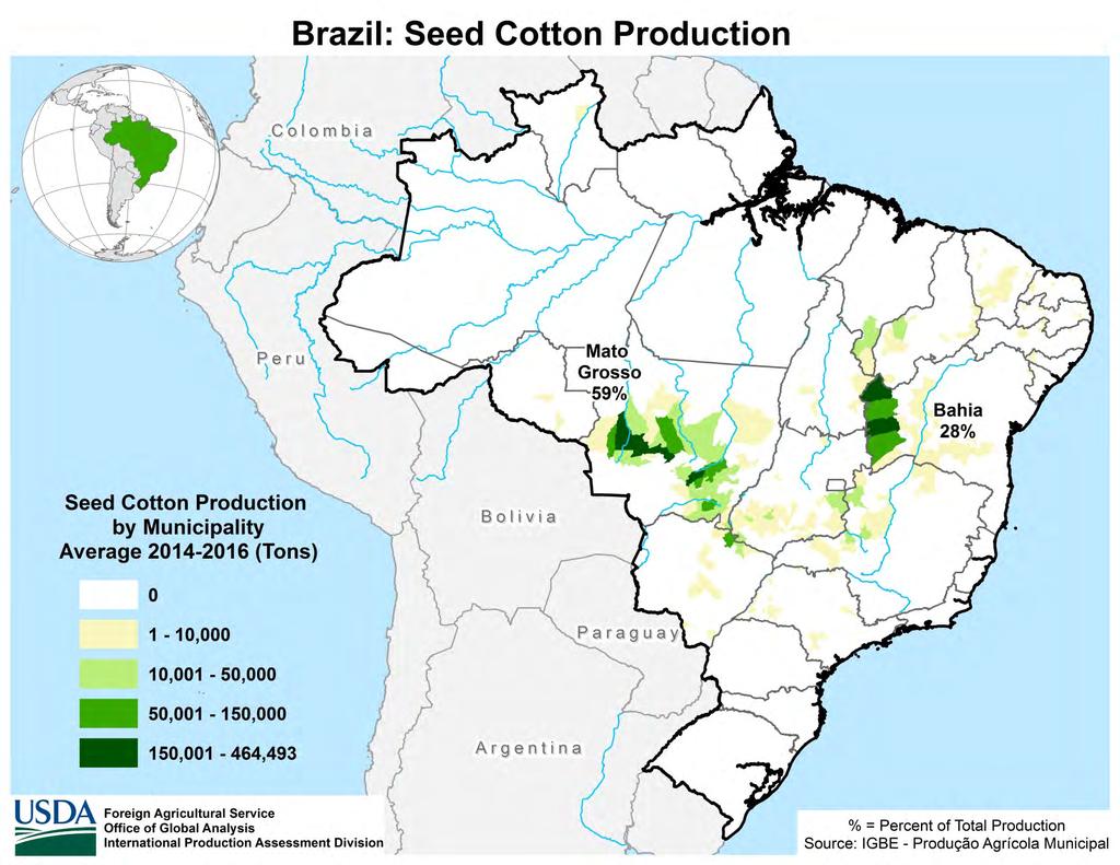Brazil: Cotton Production Foreign Agricultural