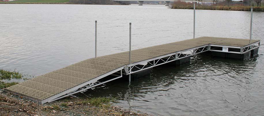 Self adjusting Floating docks make raising and lowering your dock a thing of the past.