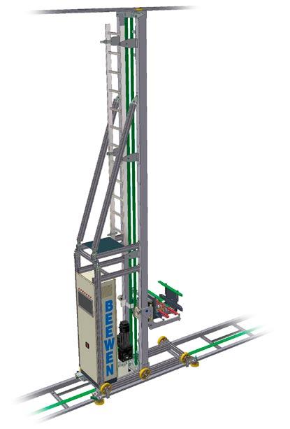 1 The crane system is designed for high capacity and multiple deep rack systems and unit loads up to 250 kg.