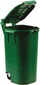 Rugged compost bins and rain barrels are available for home use.