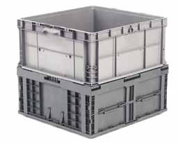 (HHFC models only) Collapses to just 3 HHFC2415-11 Need a dunnage solution for your folding container? Containers with Storage Bottoms are available to safely return dunnage.