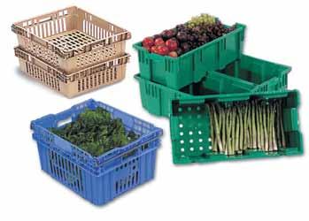 AGrIcULTUrAL containers Leafy vegetables Citrus Fruits Stone Fruits Vegetables Organics Grapes Berries Potted and Bedding Plants Reliable handling, processing, storage, stocking and display is