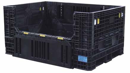 The BulkPak 7848 hdr Series containers were designed to handle extremely long, hard-to-fit parts. These containers are structural-foam molded in high-density polyethylene for durability.