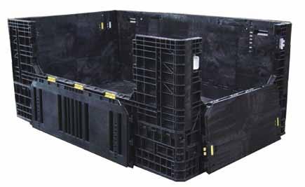 70 x 48 containers offer a wing-style access door on the 34 and 50 height. (pictured at left) HDR7048-34 70 x 48-78 x 48 BULKPAK Heavy-duty sidewalls All-plastic picture frame bottom.