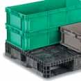 ) 30 x 36 Nestable Pallet & Top Cap > Compatible with 12 x 15 and 12 x 07 StakPak containers > Twin sheet thermoformed (HMWPE) > Pallet Starting Sheet Gauge: 0.