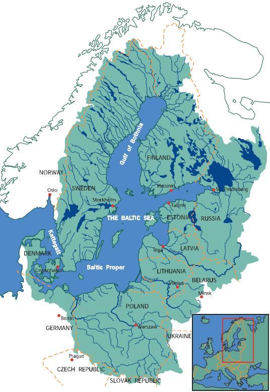 The Baltic Sea: Enclosed Large catchment