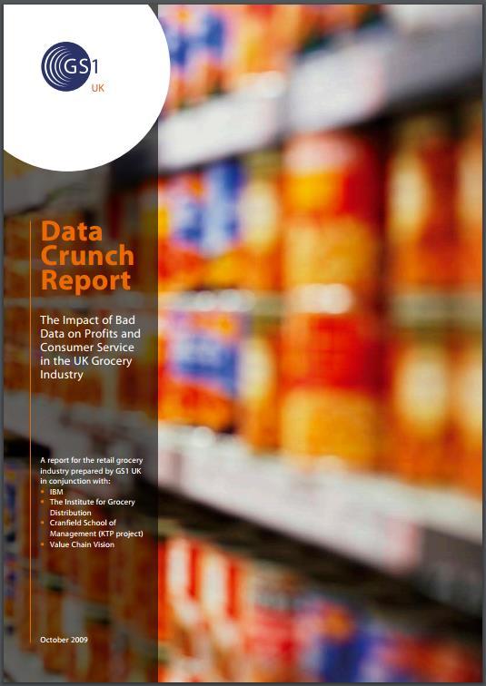 GS1 and IBM data crunch report GS1 and IBM engaged on a six-month project to compare grocery product data held by four of the UK nation s largest supermarket retailers: 80% of inaccurate product data