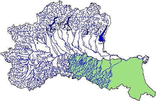 Po Regione Emilia-Romagna Po river shed