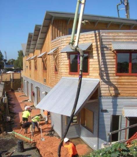 We re requiring that SCMs make up a minimum 30% of the cement used in wet mix structural concrete laid at Mullum Creek.