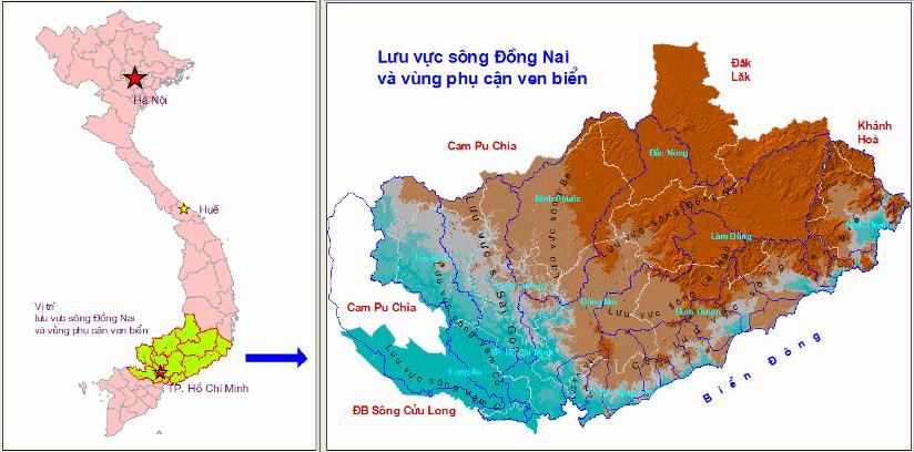 Dong Nai River Basin is the largest entire river basin located in the country s territory.