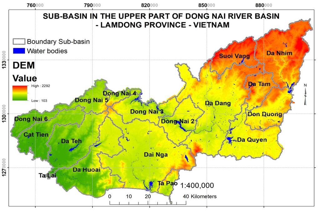 Change Detection Minor Change Sub-basin Total Unchanged Change (ha) Total Forest Forest Forest Agricultural Change Water bodies Residential area land_others Dong Nai-6