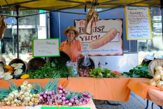 Who sells at the farmers market? 1. Grow 0 crops on average. Smaller 1.