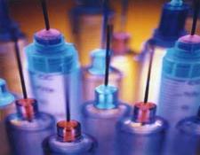 NEEDLE-BONDING and SYRINGE-ASSEMBLY ADHESIVES High-speed, high-volume needle bonding and syringe needle assembly is possible with Dymax UV/visible light-curable adhesives.