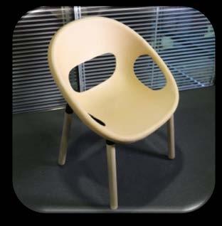 material which were demonstrated in injection moulded chair together with KO-HO Industrial design and Plastec Finland