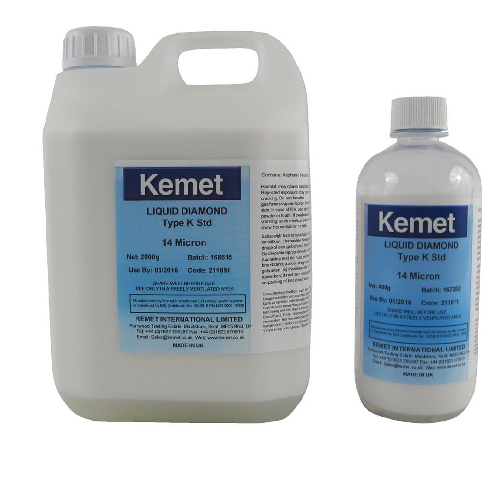 Diamond Products Kemet offer a wide range of standard and special Diamond Products formulated and manufactured in our quality controlled laboratories.