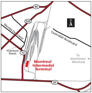 As shown in the figure below, the MIT is located in close proximity to highways 520, 13, 20 and 40 at the junction of two mainlines and runs parallel to one and perpendicular to the other.
