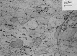 It is also observed from the bright field TEM images (figures 6 and 7) that the subgrain structure is pinned by rod shaped Al 3 Zr particles.