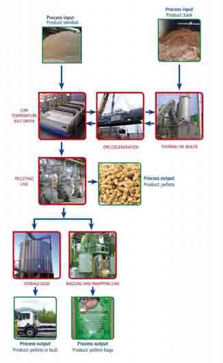 III.- ECONOMICAL STUDY: Pellets production associated to an ORC cogeneration Raw material Fuel Pellets output Working