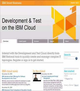 Smart Business Development and Test on the IBM Cloud This is a dynamic virtual development and test infrastructure service, designed for the enterprise, on the IBM Cloud www.ibm.