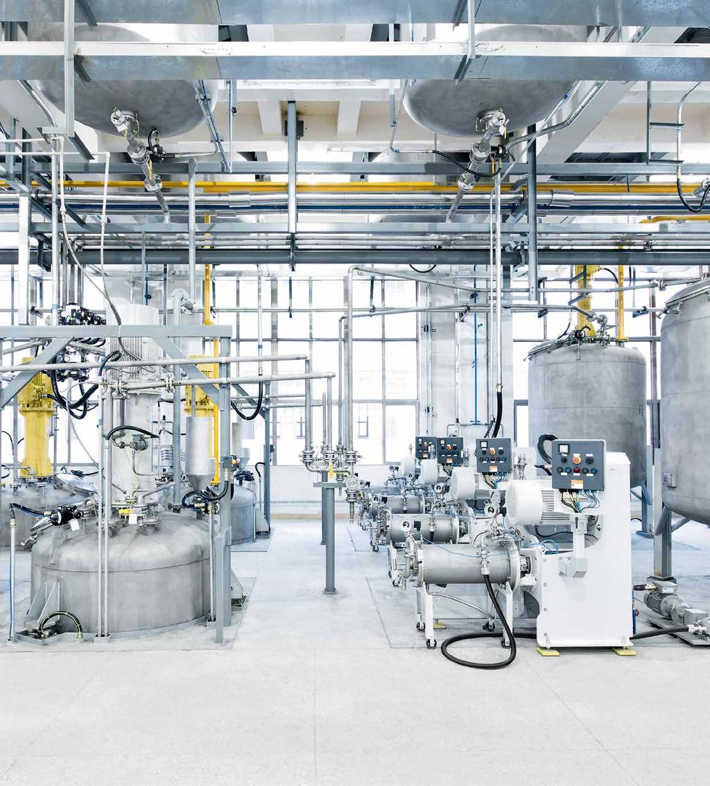 The solvent-based packaging ink plant comprises eight automatic production lines including eight