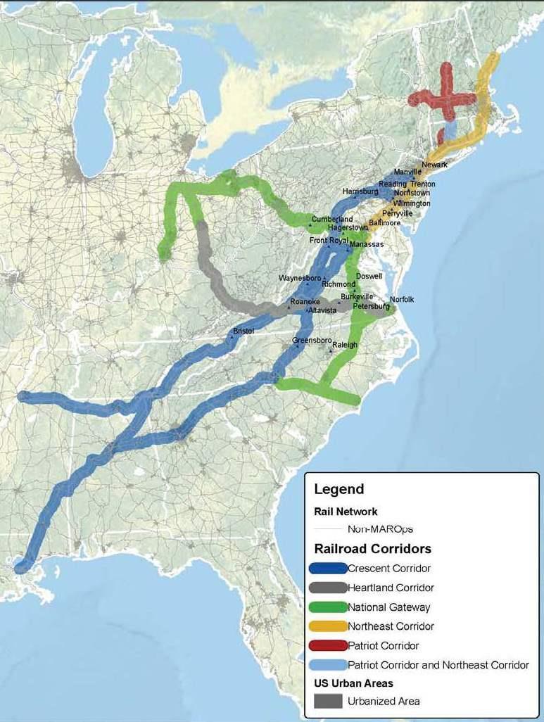 I-95 Corridor Coalition Rail Corridors: Mid Atlantic Rail Operational Study and Northeast Rail