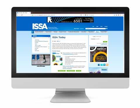 DIGITAL ADVERTISING ISSA.COM / E-NEWSLETTERS The industry s leading website ISSA.com is the go-to resource for the cleaning industry. Take advantage of ISSA.