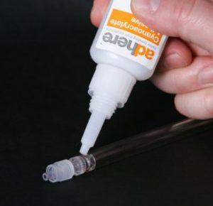 Our adhere Cyanoacrylate Adhesives ergonomic 20 gram and 50 gram pin cap HDPE bottles are designed for easy manual application. The caps have an integral pin which keeps flow open and unrestricted.