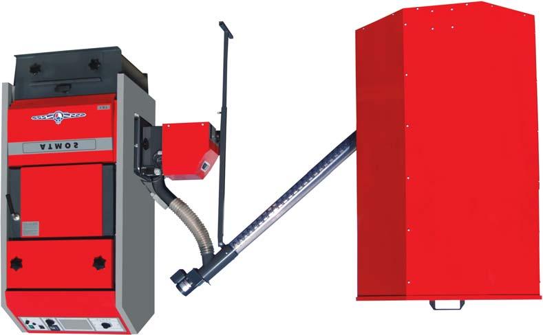 Boiler with burner and the auger conveyor with a pellet silo TECHNICAL DATA: DIMENSIONS D 15 P D 20 P D 30 P D 40 P D 50 P A 1405 1405 1405