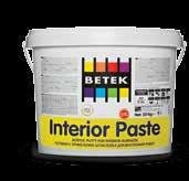 not prevent breathability of the surfaces Provides savings in both time and labor PRODUCT DESCRIPTION TECHNICAL VALUES Acrylic copolymer emulsion-based interior smoothing paste.