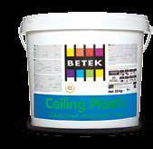 SPECIFICATIONS Betek Ceiling Plastic is a water-based paint with a high level of breathability. Matt and smooth finish. Adheres perfectly to surfaces. Features a high covering power.