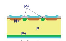 P-type detectors Technology: N type strips on p-type substrate N side read-out takes advantage of the presence of the high electric field on the read-out side after irradiation.