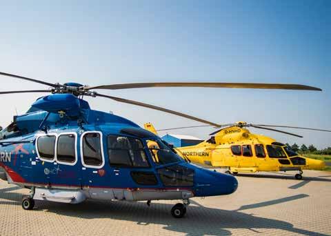 The fleet comprises five helicopters and offers customers flexible and customised solutions. In the company s headquarters in Emden and the locations St.