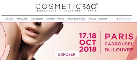 fr October 17 and 18, 2018 SALON COSMETIC 360 - PARIS -